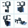 iPhone Samsung GPS Smartphone carro traseiro vista espelho 360 graus telefone titular