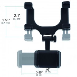 iPhone Samsung GPS Smartphone carro traseiro vista espelho 360 graus telefone titular