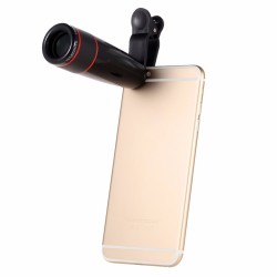 iPhone 8 7 6 5 S Smartphone Kit de lente de telescópio telefoto móvel tripé 12X