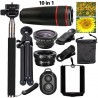 iPhone 8 7 6 5 S Smartphone Kit de lente de telescópio telefoto móvel tripé 12X