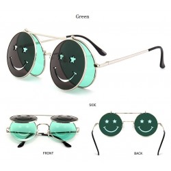 Steampunk Vintage Round Double Lens Sunglasses UnisexSunglasses