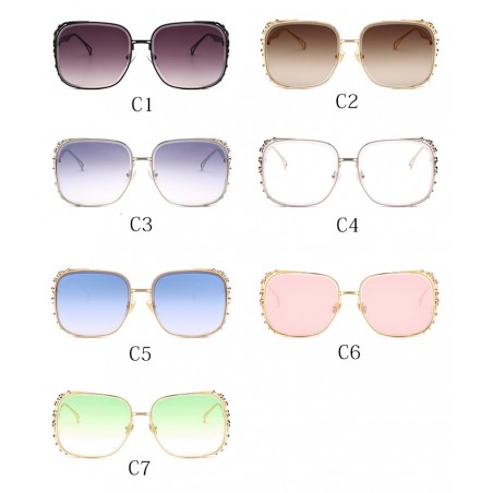 Vintage Steampunk Square Rhinestone Sunglasses GlassesSunglasses