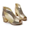 Elegante Shiny Sandals Booties