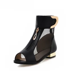 Mesh sandals boots with metal glamour decorationSandals