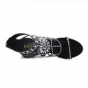 Sexy high heel sandals - with pearls / studs - ankle length / back zipperSandals