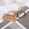 Rhinestone & cristal bolsa - chaveiro