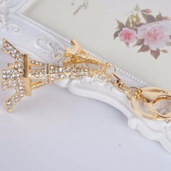 Crystal Eiffel Tower - keyring - keychainKeyrings