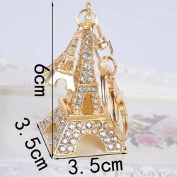 Crystal Eiffel Tower - keyring - keychainKeyrings