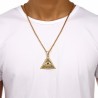 Pirâmide egípcia de cristal pingente colar Unisex