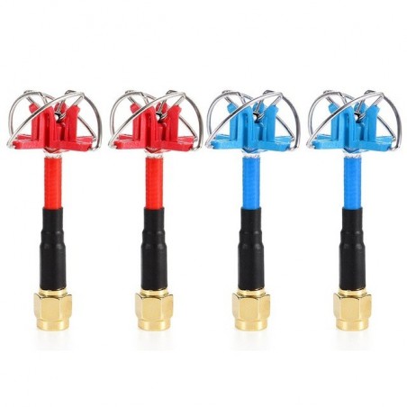 TX RX RC Drone RHCP 3dBi 60mm curto FPV Antena de 4 folhas SMA/RP-SMA