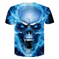 Camisa de crânio 3D masculino