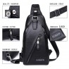 Couro genuíno Crossbody saco