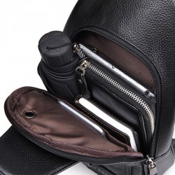 Couro genuíno Crossbody saco