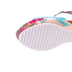 Flower pattern wedge heel sandalsSandals