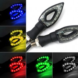 Universal impermeável 12 LED Motocicleta Turno Indicadores de Sinal Luzes 2pcs