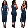 Jeans midi vestido - com zíper