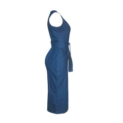 Jeans midi dress - with zipperDresses