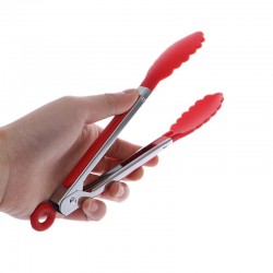 Stainless Steel Silicone Kitchen BBQ - Salad Bread TongBBQ