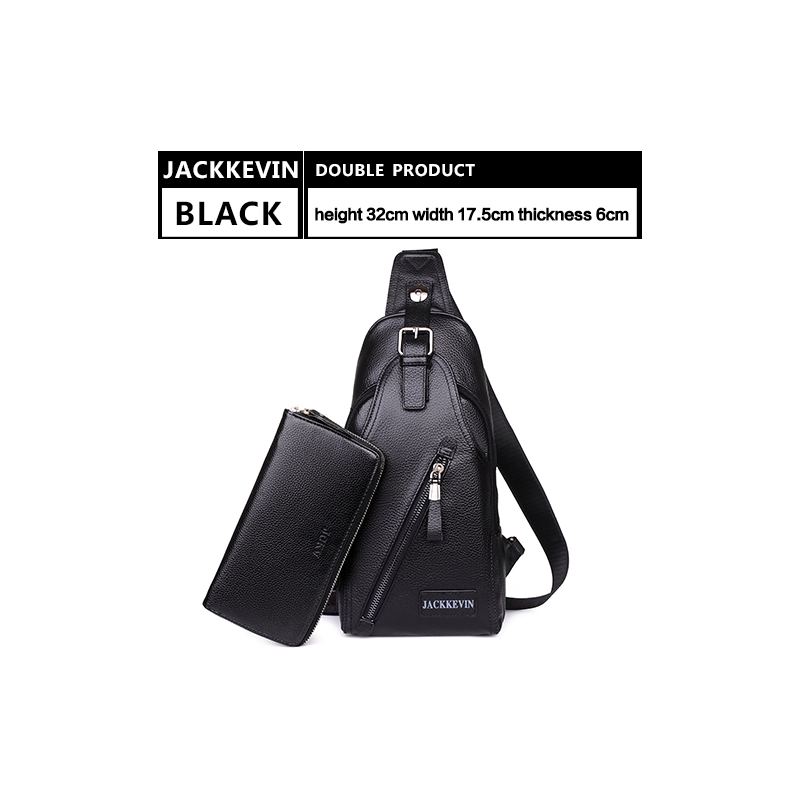 Couro genuíno Crossbody saco
