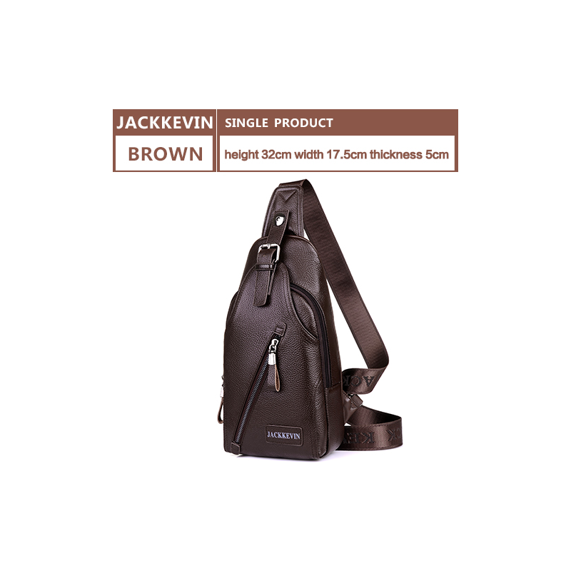 Couro genuíno Crossbody saco