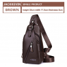 Couro genuíno Crossbody saco