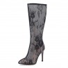 Mid-Half Summer Boots Thin High Heels Pointed Toe ZipperBoots