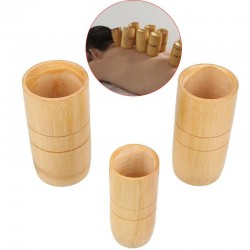Conjunto de massagem de acupuntura anti celulite chinês tradicional bambu copos de sucção 3pcs
