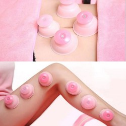 Taças de sucção de massagem de vácuo de cupping de silicone 6 pcs