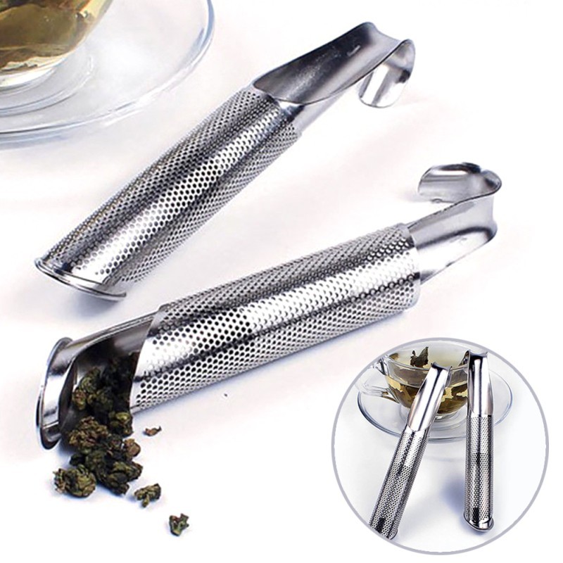Infusor de chá em forma de tubo - filtro de aço inoxidável
