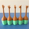 Mão gestos em forma de infusor de chá - estirador de silicone