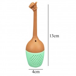 Mão gestos em forma de infusor de chá - estirador de silicone