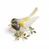 Oriole bird rhinestone & enamel broochBrooches