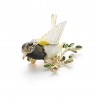 Oriole bird rhinestone & enamel broochBrooches