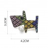 Broche de cachorro de cristal colorido