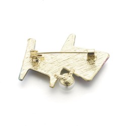 Broche de cachorro de cristal colorido