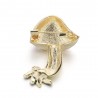 Red enamel mushroom crystal broochBrooches
