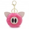 Fur pompom - piggy - keyringKeyrings