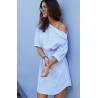 Plus size - off shoulder striped dressDresses