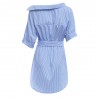 Plus size - off shoulder striped dressDresses