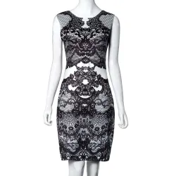 Elegante vintage floral impressão midi vestido