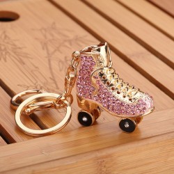 Chaveiro de chave de sapato de patins de cristal