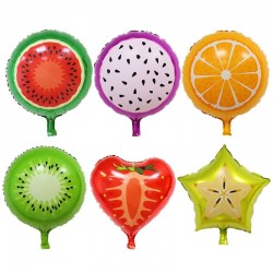 Balões de forma de frutas aniversário festa decoração 6 pcs
