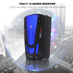 V7 16 LED display car anti radar laser detector speed voice alert warningRadar detector