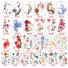 Flower & bird temporary fake tattoo stickerStickers