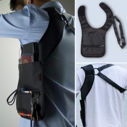 Saco de ombro escondido anti-roubo de nylon