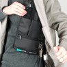 Saco de ombro escondido anti-roubo de nylon