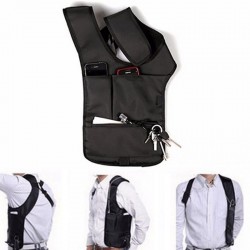 Saco de ombro escondido anti-roubo de nylon