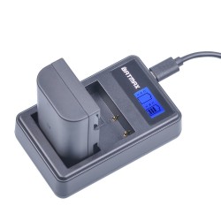 Carregador de bateria USB LCD duplo para DMW-BLF19 BLF19E BLF19GK BLF19PP DMC-GH3 GH3A GH3AGK