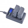 Carregador de bateria USB LCD duplo para DMW-BLF19 BLF19E BLF19GK BLF19PP DMC-GH3 GH3A GH3AGK