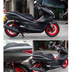 Motocicleta - scooter - adesivo preto de vinil fosco